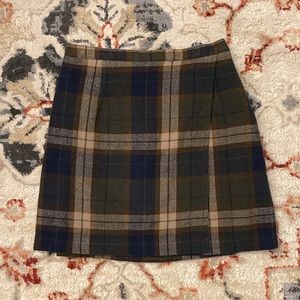 Women's Vinatge 90s Earthtone Plaid Mini Skirt from Tracy Evans Limited